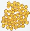 50 9mm Transparent Topaz Daisy Beads